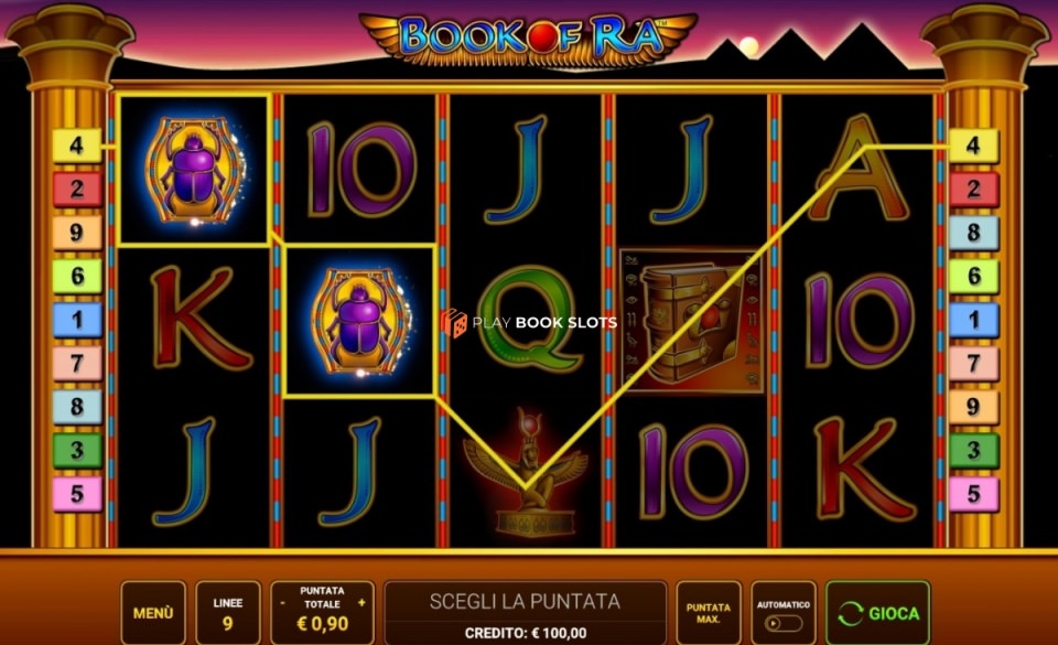 book of ra classic, Interfaccia slot