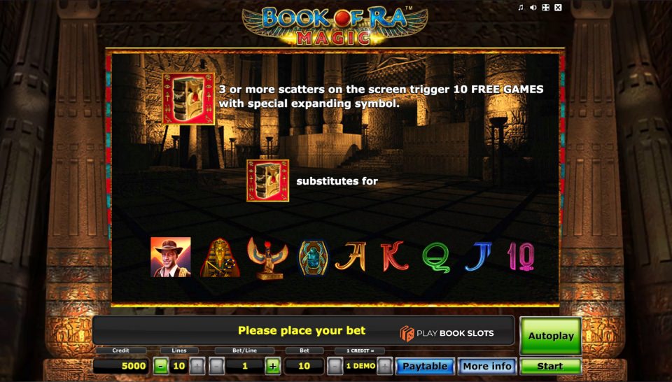 book of ra magic game info & bonus