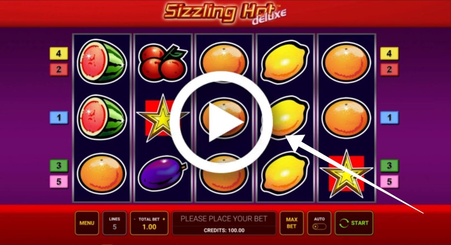 sizzling hot deluxe, Accedi al gioco