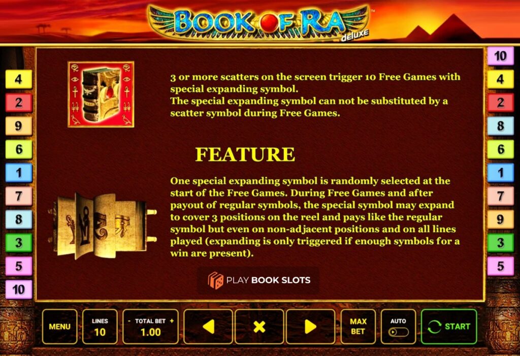 book of ra bonus details-paytable