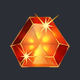 orange-red gem symbol, starburst slot