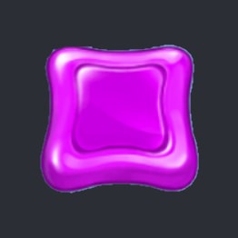 purple candy square symbol, sweet bonanza