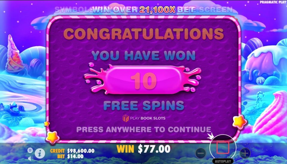 sweet bonanza, free spins