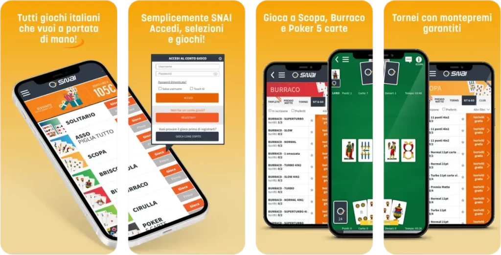 tutti giochi, snai app