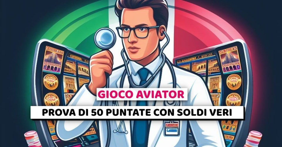 gioco aviator, prova di 50 puntate, soldi veri, snai casino